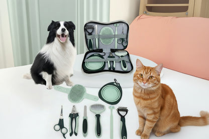 Professionelles Hunde Pflege Set – Leise Fellschneider & Nagelpflege (8-teilig)